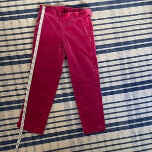Papo d'Anjo hot Pink velvet straight leg 5t girls pants